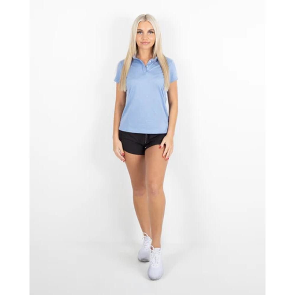 NWT BYU AndersonOrd Short Sleeve Collared Lady Gamer Polo Blue Womens Size XXXL
